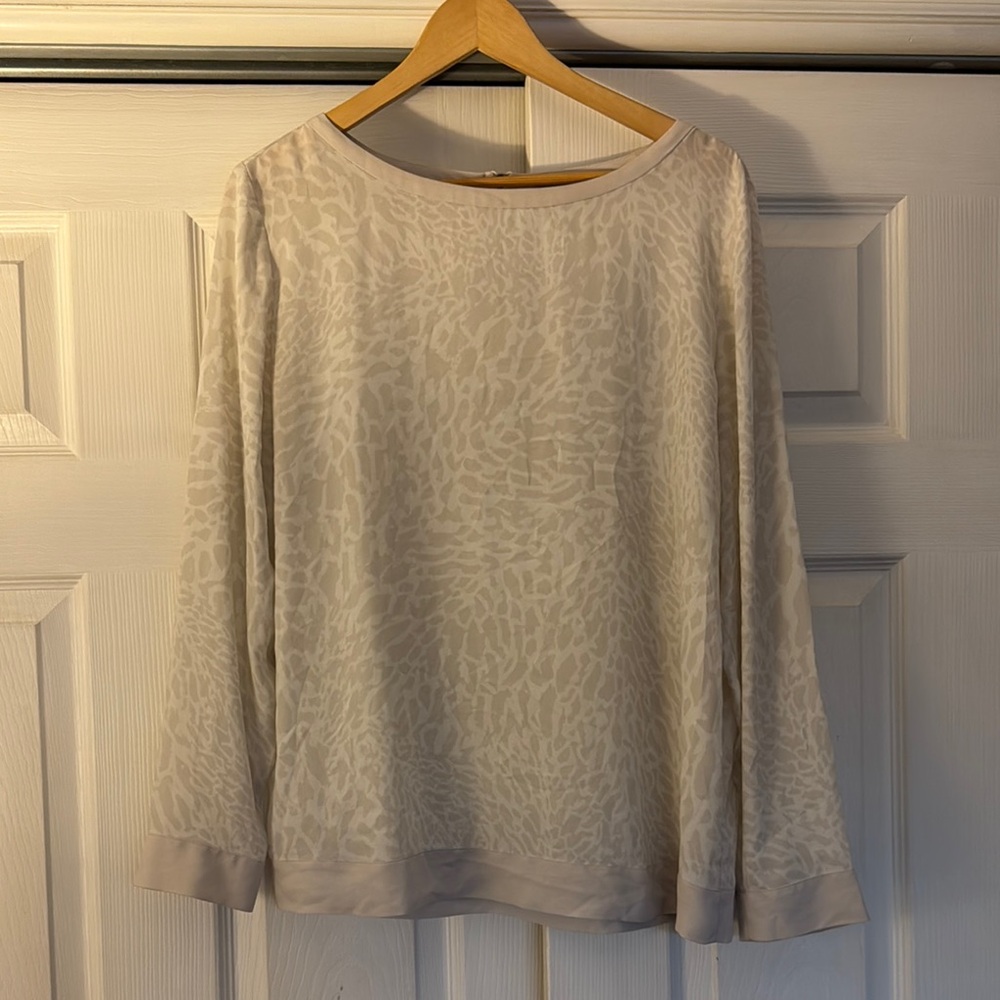 Elegant Cream Long Sleeve Blouse